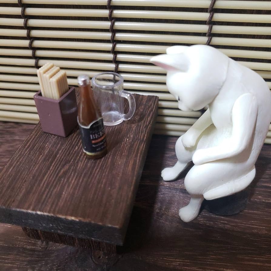 Amazon.co.jp: ガチャ 立ち飲み居酒屋セット 居眠り猫 計1セット